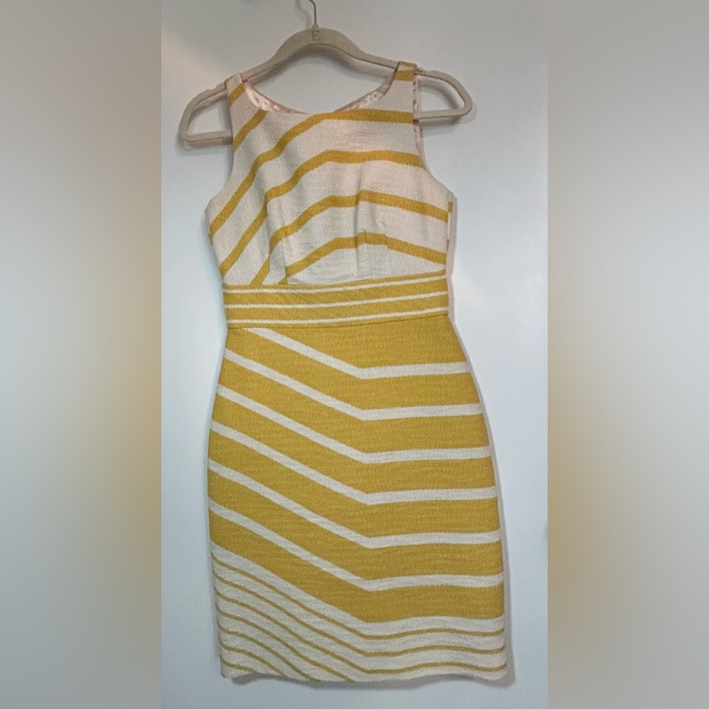The Limited Yellow & White Dress